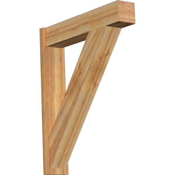 Ekena Millwork Traditional Block Rough Sawn Outlooker, Western Red Cedar, 8"W x 38"D x 46"H OUT08X38X46TRA05RWR - main